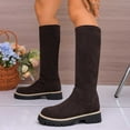 thumbnail image 2 of Women's Knee High Boots Fashion Stretch Slim Fit Round Toe Platform Comfortable Stylish Footwear, 2 of 9