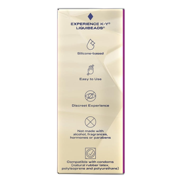 personal lubricant inserts K-Y Liquibeads Vaginal Moisturizer, Silicone-Based Ovule Inserts, 6 Count  Pack of 3 main image 1