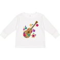 thumbnail image 3 of Inktastic Acoustic Guitar with Colorful Flowers Boys or Girls Long Sleeve Toddler T-Shirt, 3 of 5