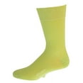thumbnail image 4 of Sierra Socks Men's Crew Cotton Solid Vibrant Colorful Seamless Toe Socks 3 Pair Pack (Blue/Citron/Rose), 4 of 4