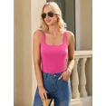 thumbnail image 6 of Charmo Women's Camisole Cotton Tank Top with Unpadded Shelf Bra Adjustable Wide Strap Basic Undershirt, 6 of 6