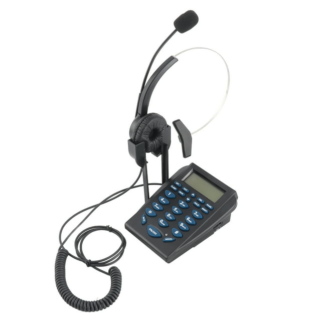 Centro De Llamadas De Ruido Teléfono DiftPad Teléfono Con Cable Con Auriculares Monoaural Auriculares Clear Voice Quality ID Redial Para Teléfono De La Oficina Del Teléfono Del