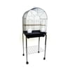 YML 1934BLK_4924BLK 1/2" Bar Spacing Round Top Bird Cage with Stand, Black