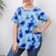 thumbnail image 2 of Gibobby Playera Corte clásico para Mujer Camiseta informal manga corta con cuello redondo y manga corta con estampado talla grande para mujer(Azul,XL), 2 of 5