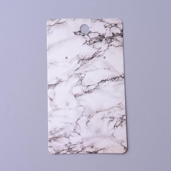 100 Pcs Paper Jewelry Display Cards Cardboard Earring Display Hanging Card Holders Brown Rectangle Jewelry Display Tags with Marble Pattern for Earrings Ear Studs Jewelry Display Paper
