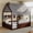Espresso Solid Wood Full, variant on LHSHID Full House Floor Bed with Fence Railings, Tent, Lights and 3 Storage Shelves, Gray