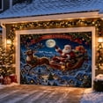thumbnail image 6 of HD Christmas Garage Door Flag 96x84 In, Polyester Outdoor Holiday Banner, Santa Snowman Christmas Tree Yard Decor for Home Party Decoration, 6 of 8