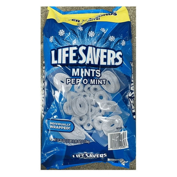 LifeSavers Pep O Mint Breath Mints Bulk Hard Candy Candies 53.95 oz (3.3 lbs)