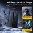 thumbnail image 6 of HCTian for Motorola Moto G Play 2026 Case, Moto G 2026/2025 Case with 2*Screen Protector, Upgrade Slide Camera Cover/Kickstand/Lanyard Strap, Military Grade Heavy Duty Shockproof Protective Case, 6 of 7