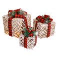 thumbnail image 2 of Ganfancp Set de 3 Cajas de Regalo de Navidad con Lazos Cajas de Regalo para Navidad Bodas Patio Casa Vacaciones Arte Decoraciones Ofertas Del Día 1×3 Caja de Regalo Decorativa, 2 of 6