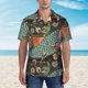 thumbnail image 2 of Fotbe Rich Fish Camisa Hawaiana para Hombre Unisex – Camisa Casual de Verano con Botones de Manga Corta de Algodón y Lino,3X-Large, 2 of 7