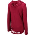 thumbnail image 3 of Women's Colosseum Crimson Alabama Crimson Tide My Lover Lightweight Hooded Long Sleeve T-Shirt, 3 of 3