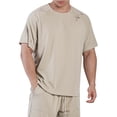 thumbnail image 2 of pstuiky camisetas de hombre, Sudadera con capucha y manga corta para hombre, informal, de color liso y a la moda. ropa de hombre l, 2 of 9