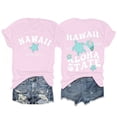 thumbnail image 5 of UANWENN T-Shirt d'Été Imprimé Col Rond Manches Courtes Raglan Style Plage Décontracté (4) T-Shirts Longs Ajustés pour Femmes Col Roulé pour Femmes Pack T-Shirts Décontractés Manches Courtes pour Femmes, 5 of 5