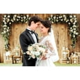 thumbnail image 2 of 4 x 4 ft Wedding Wood Wall Rustic Floral Backdrop Bride Shower Reception Ceremony Photography Backdrop Wedding Party Decoration Photography Banner Props Photography Studio Props, 2 of 5