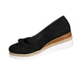 thumbnail image 2 of DIVVce Wedge Espadrille Shoes For Women Knotted Suede Closed Toe Comfortable Slip On Casual Footwear, 2 of 8