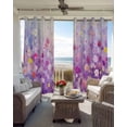 thumbnail image 4 of Purple Spring Floral Blackout Curtains 45 Inches Long for Bedroom, Summer Daisy Botanical Oil Painting Thermal Insulated Room Darkening Black Out Window Curtain Panels Grommet Drapes for Living Room, 4 of 8