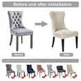 thumbnail image 4 of Qucyy Beige Lightweight and Easy to Carry Set Beige Velvet Wingback Chair Cover Chair Cover Strong Removable Washable Reusable Armless Protective Cover Suitable for Restaurant Banquet Home Decor Set, 4 of 5