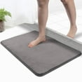 thumbnail image 2 of Memory Foam Bathroom Mat, Super Soft Absorbent Bathroom Carpet Anti-Slip Bathroom Carpet Chute for Shower Bathroom Floor 50*80cm(#Gray), 2 of 7
