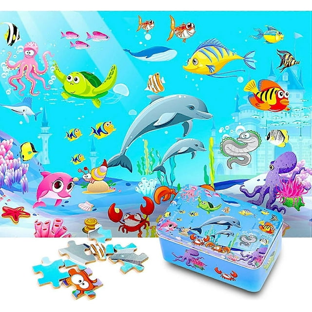 Wooden Jigsaw Puzzles for Kids 200 Piece Puzzle Toy of Educational Games Xmas Gifts for Kid Preschool Learning Toys Set for Boys and Girls Intellectua