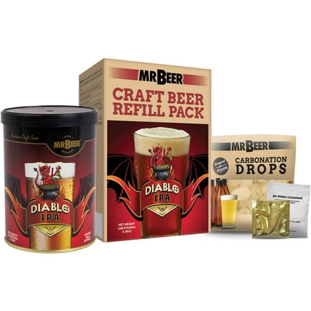 Mr. Beer Diablo IPA Craft Beer Refill Kit, Contains Hopped Malt Extract Designed for Consistent, Simple and Efficient