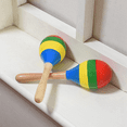 thumbnail image 3 of Maracas Hand Percussion Rattles, Wooden Rumba Shaker Musical Instrument for Kids Adults, Set of 4,4 x sand hammer, 3 of 7