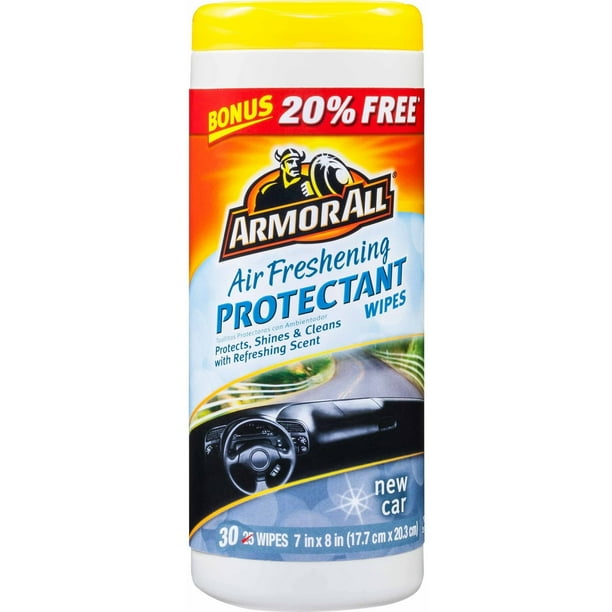 Armor All Air Freshening Protectant Wipes, New Car Scent, 30 Count