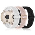 thumbnail image 1 of Correa de reloj Wizvv elástica de nailon de 18 mm para Garmin, paquete de 3, 1 of 9