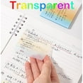 thumbnail image 3 of Glitter Transparent Self-Adhesive Waterproof Sticky Notes, 3x3 Inches, 3x4 Inches, Multicolor, 8 Pads, 400 Count, 3 of 6
