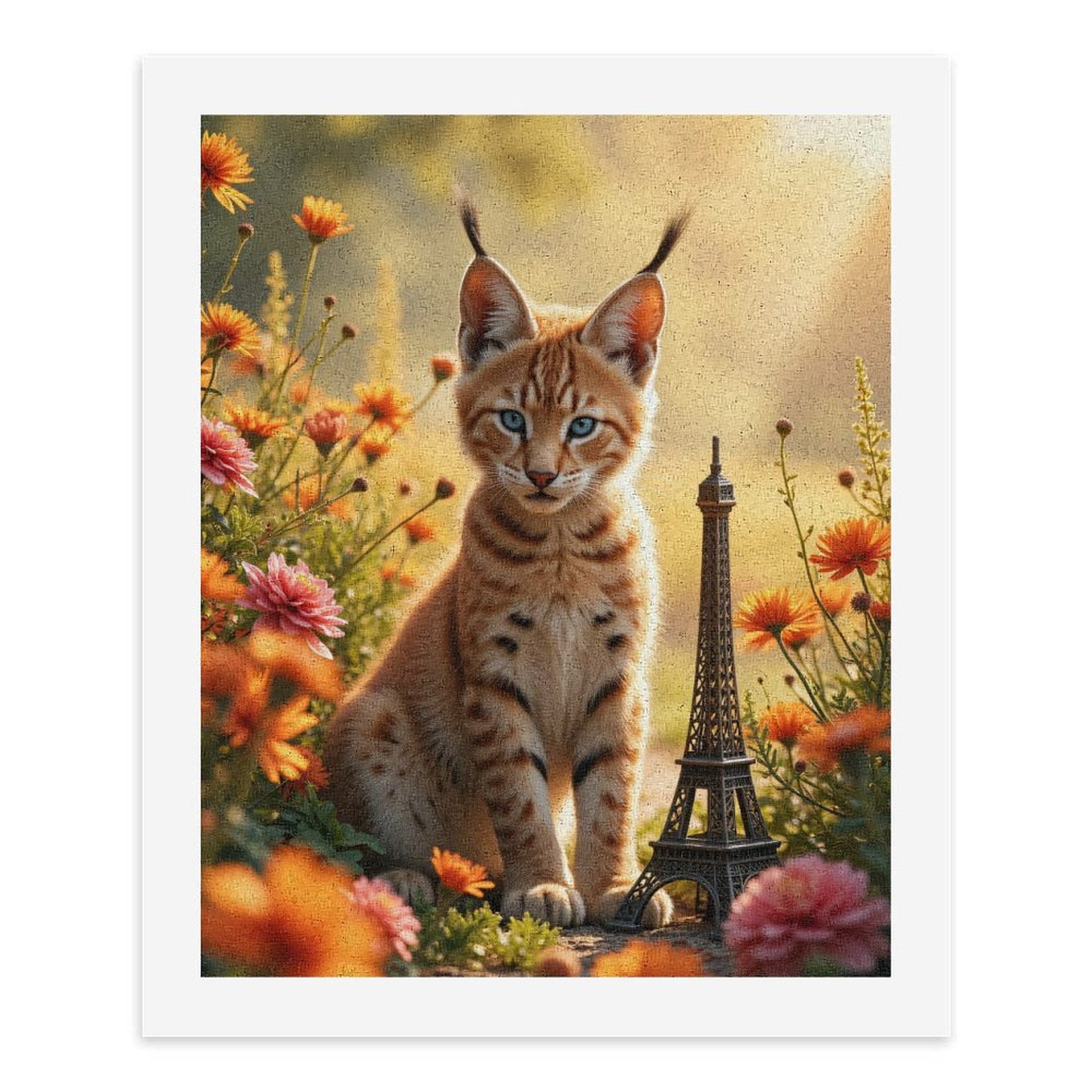 Paint by Numbers Kit for Adults, Lynx Nature Flowers Miniature Tower Paint by Numbers, Easy Paint by Numbers Kit for Adults Beginner, DIY Adult Paint by Number Kits on Canvas, Home Decor