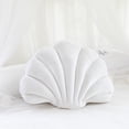 thumbnail image 4 of sunsanly 3D Velvet Shell Pillow Soft Insert Seashell Ocean Beach Theme Throw Pillow Cozy Cushion for Home Sofa Office Couch, 4 of 7
