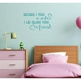 thumbnail image 3 of Because I Have A Sister, Always A Friend Vinyl Lettering Art Family Wall Sticker Decals Home Decor Quote 23x14-Inch Teal, 3 of 5