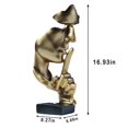 thumbnail image 5 of Gold Large Thinker Statue Abstract Art Resin Sculpture for Home and Office Decor, 5 of 7