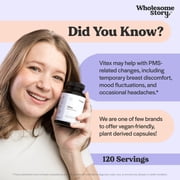 Wholesome Story Vitex Chasteberry Supplement for Women, Hormone Balance & Fertility Support, 120 Ct
