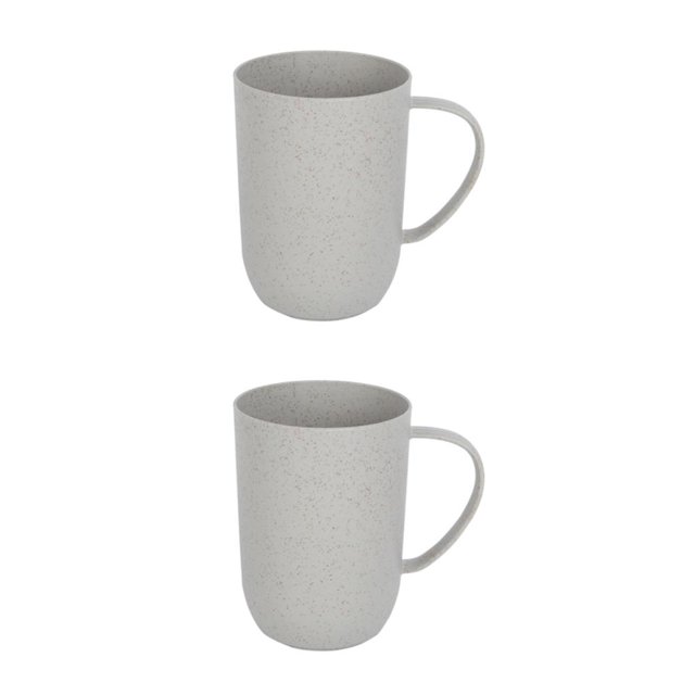 Injueey Taza de de trigo, cepillo de dientes, vaso reutilizable para cepillado de dientes, taza de bebida, soporte para cepillo de Gris 2piezas
