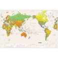thumbnail image 2 of 32x50 Inch World Map Poster - Extra Large Canvas Wall Art for Classrooms & Office Decor, 2 of 13