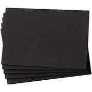 Hamilco Black Colored Cardstock Thick paper - Blank Note Greeting Invitations & Index Cards - 5 x 7" Heavy Weight 80 lb Scrapbook Chalkboard Card Stock - 50 Pack