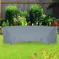 thumbnail image 2 of 210D Arc-Shaped Outdoor Sofa Furniture Dustproof Multifunctional Cover - Gray 483x99x92cm, 2 of 7