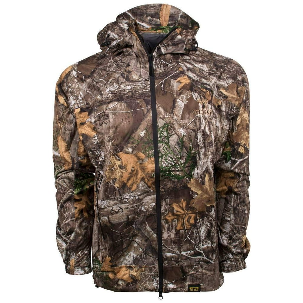 King�s Camo XKG Windstorm Camo Rain Jacket, Realtree Edge, Medium