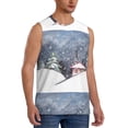 thumbnail image 2 of Pofeuu Watercolor Winter Landscape For Christmas Print Men's Muscle T-Shirt, Sleeveless, Muscle Tank, Classic Muscle Tee Top For Men Casual Sleeveless Muscle T-Shirt Trendy Clothes-XX-Large, 2 of 7