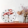 thumbnail image 2 of GZHJMY Funny Flamingo Wall Clock, 10" Silent Non Ticking Round Clock, Oil Painting Easy to Read Clock for Living Room Bedroom Bathroom Home Decor Holiday Gifts, 2 of 7