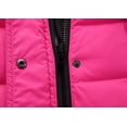 thumbnail image 4 of RMGVDSD Girl's Long Quilted Jacket Girls Winter Coat Thicken Long Hooded Parka Warm Quilted Puffer Jacket Padded Overcoat Outerwear With Pockets Hot Pink 3-4 Years, 4 of 5