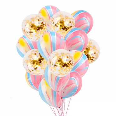 Party Balloons Pack of 15, Confetti Balloon, 12 Inch Balloons Decorations Set