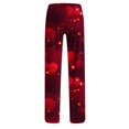 thumbnail image 3 of BLTIBY Women Valentine's Day Pajama Pant Spring Autumn Love Printed Comfy Lounge Wide Leg Fashion Casual Stretch Palazzo Pj Bottoms Trousers with Pockets 2025 Red 7 XXL, 3 of 4