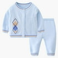 thumbnail image 2 of Gpaecead Knit Infant Baby Sweater and Pants Set Unisex Newborn Boys Girls Outfit Long Sleeve Warm Clothes Newborn Gifts Light Blue, 2 of 9