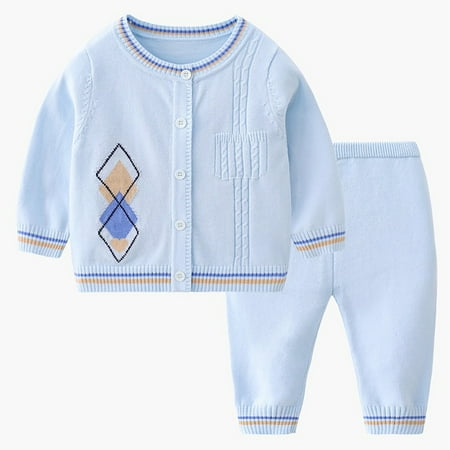 

kakina CMSX Baby Boys Girls Cute Printed Knitted Cardigan Sweater Casual Crewneck Knit Crochet Button Closure Cardigan Tops Coat Outwear for Toddler