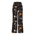 thumbnail image 5 of YDFCWXW Halloween Pajama Pants for Women Pumpkin Print Elastic Waist Wide Leg Comfy Cute Sweatpants Black, S, 5 of 5