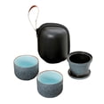 thumbnail image 2 of Juego de té Soledad cerámica 1 olla 2 Tazas Bolsa Portátil doble gris, 2 of 6