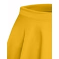 thumbnail image 4 of J. METHOD Women’s Skater Skirt Elastic Waist Casual Mini Flared Swing Pleated Skirts Made in USA NEWSK06 Mustard M, 4 of 6