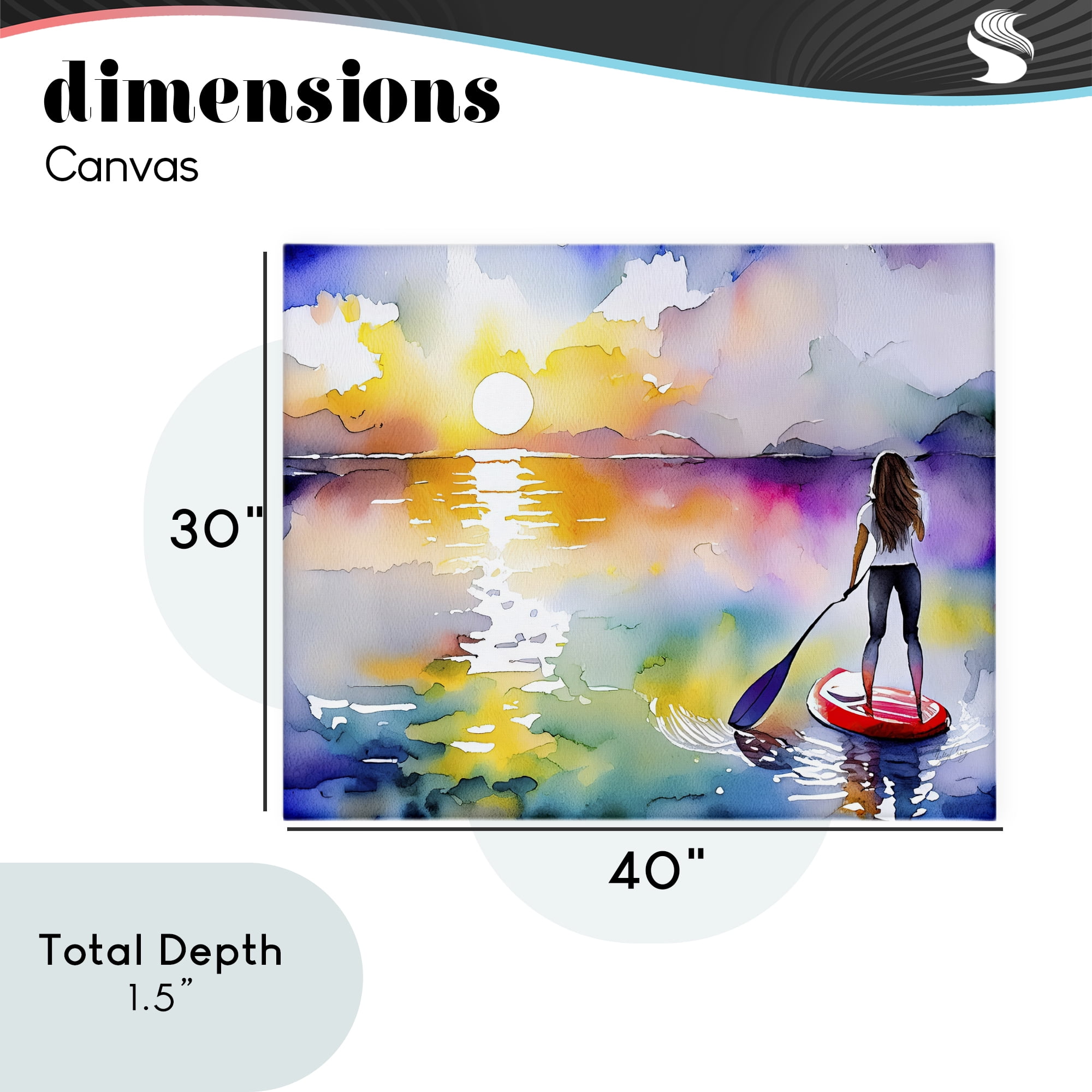 Stupell Industries Sunset Paddle Drift Canvas Wall Art, design by Shelly Craig